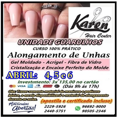 CARTAZ UNHAS EM GEL
