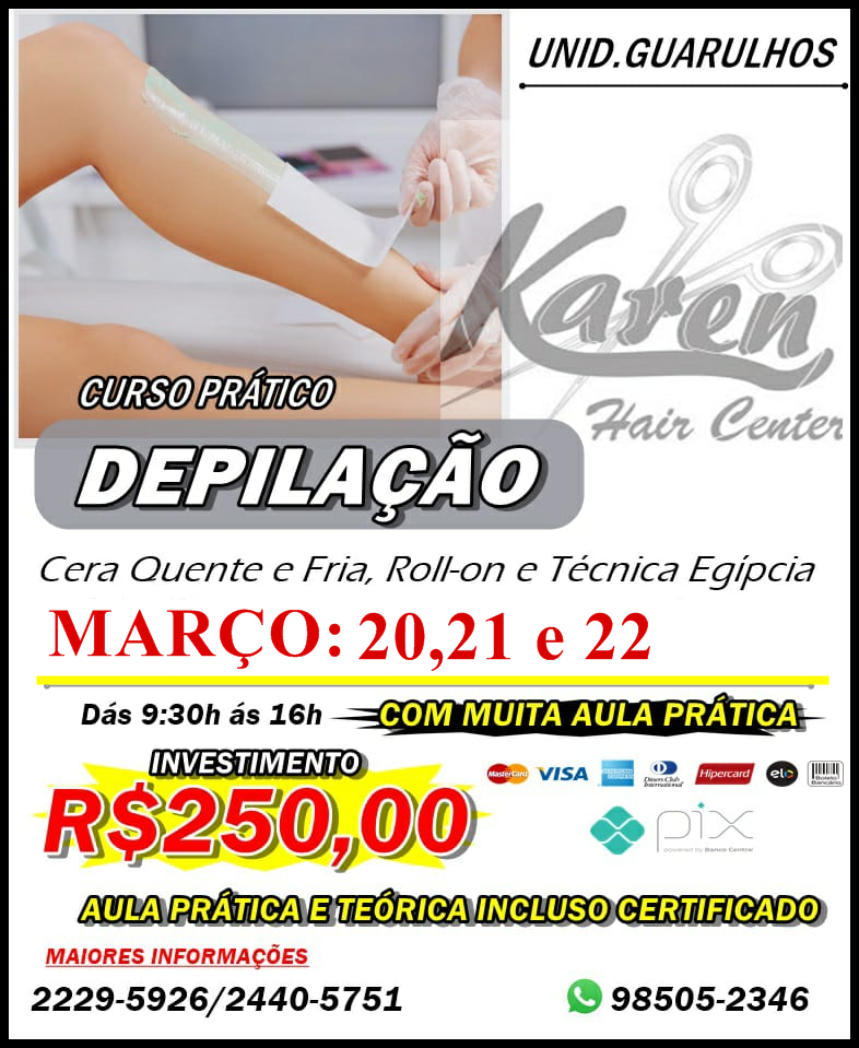 DEPILAÇÃO EM MARÇO 2