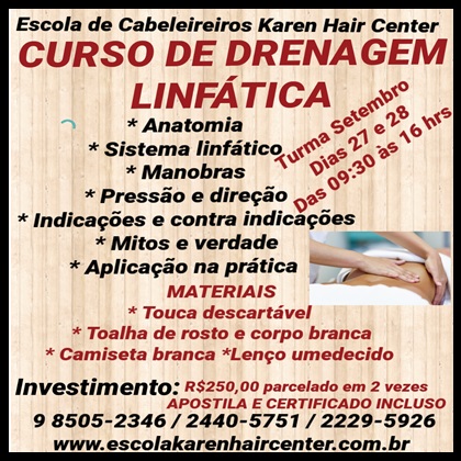 DRENAGEM LINFÁTICA SETEMBRO