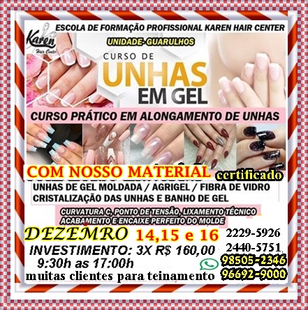 UNHAS DE GEL EM DEZEMRO