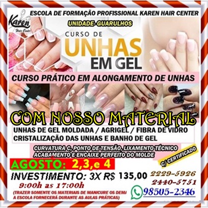 UNHAS EM GEL AGOSTO 2