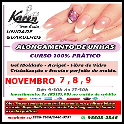 UNHAS EM GEL NOVEMBRO