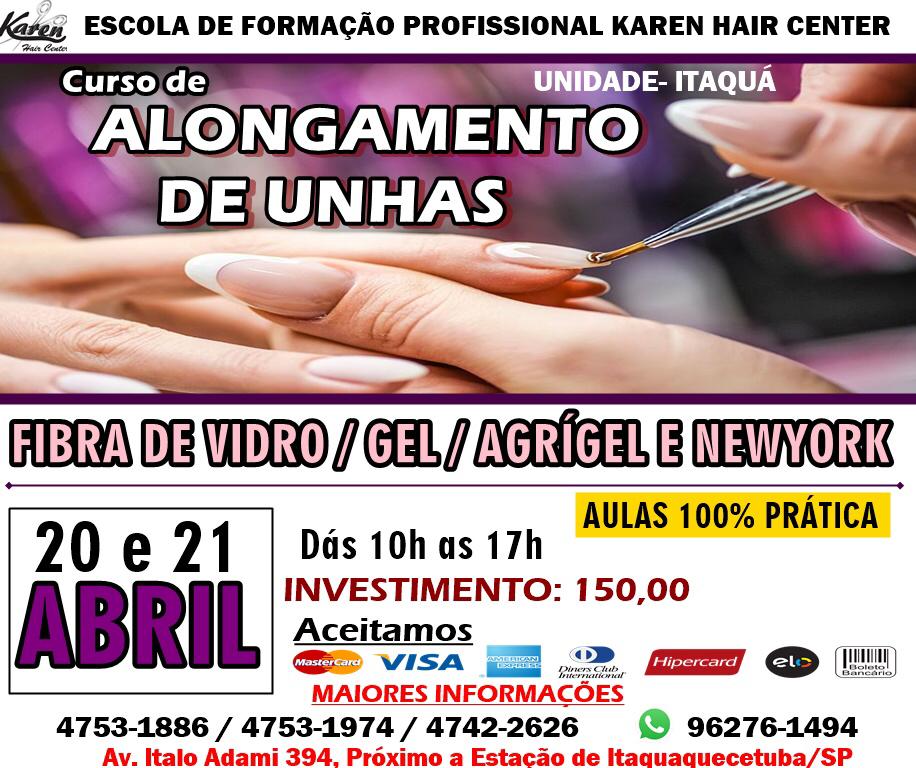 curso alongamento unhas